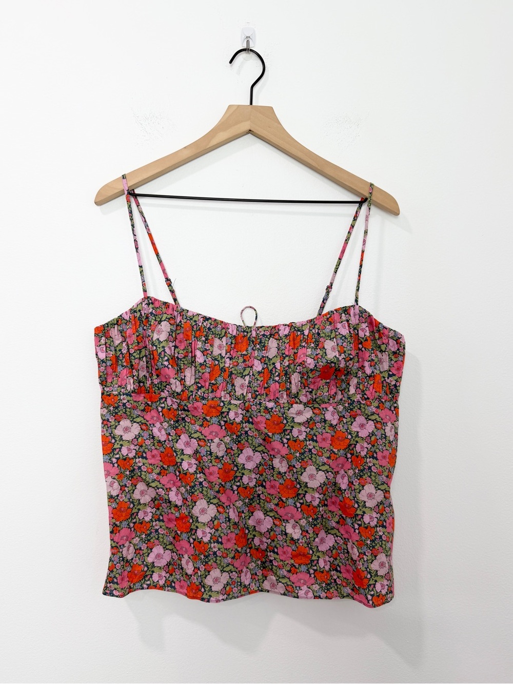 J. Crew x Liberty Gathered Cotton Camisole Floral Top Meadow Song